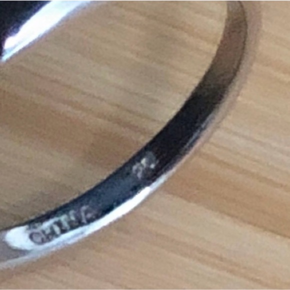 Estate Cultured Pearl Ring Marked 925 China Cannot Make Out Maker's Mark - Picture 6 of 7